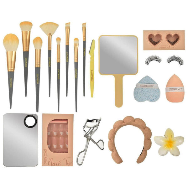 Juego de brochas y accesorios de belleza