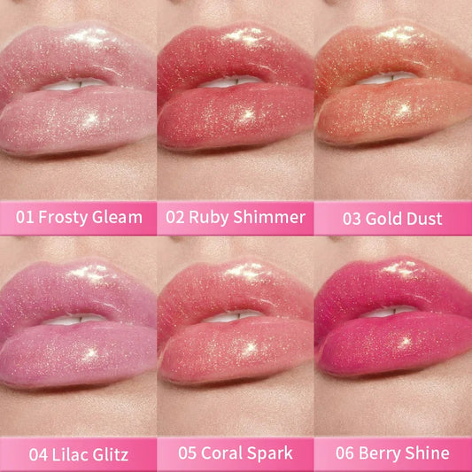 Brillo labial glow con destellos de glitter - Sowin