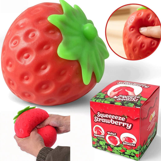 Squishy fresa XXL antiestrés apretable