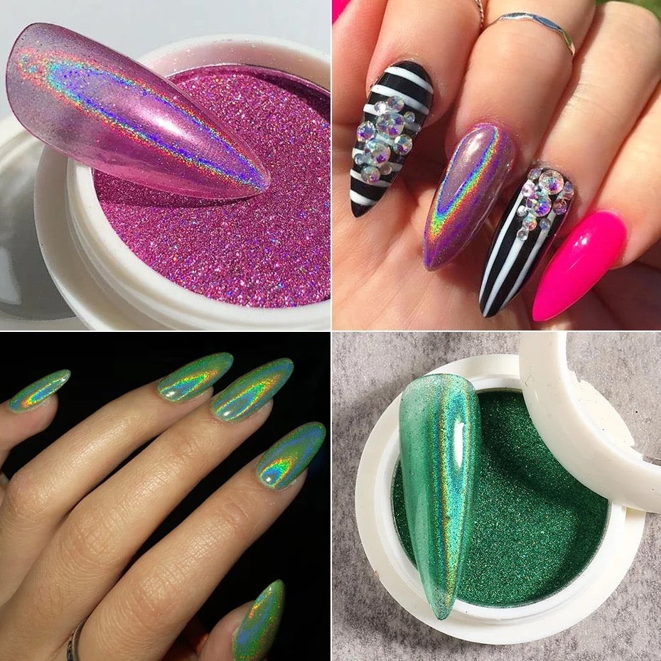 Polvo efecto espejo para uñas