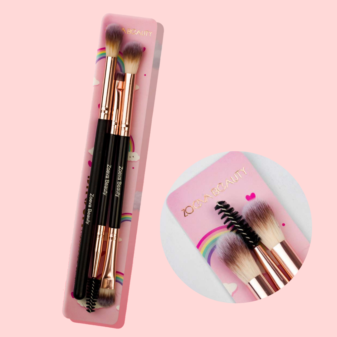 Set Brochas Ojos x 3 piezas MOONSUNCOSMETICS