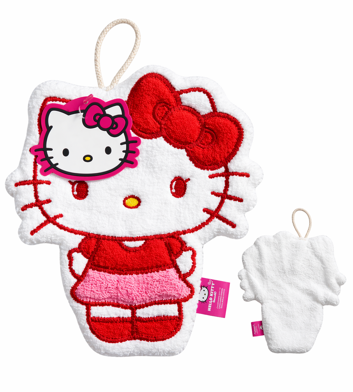 Toalla de mano hello kitty con colgador
