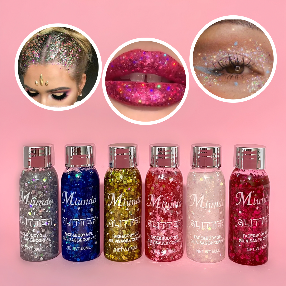 Glitter en Gel para rostro y cuerpo