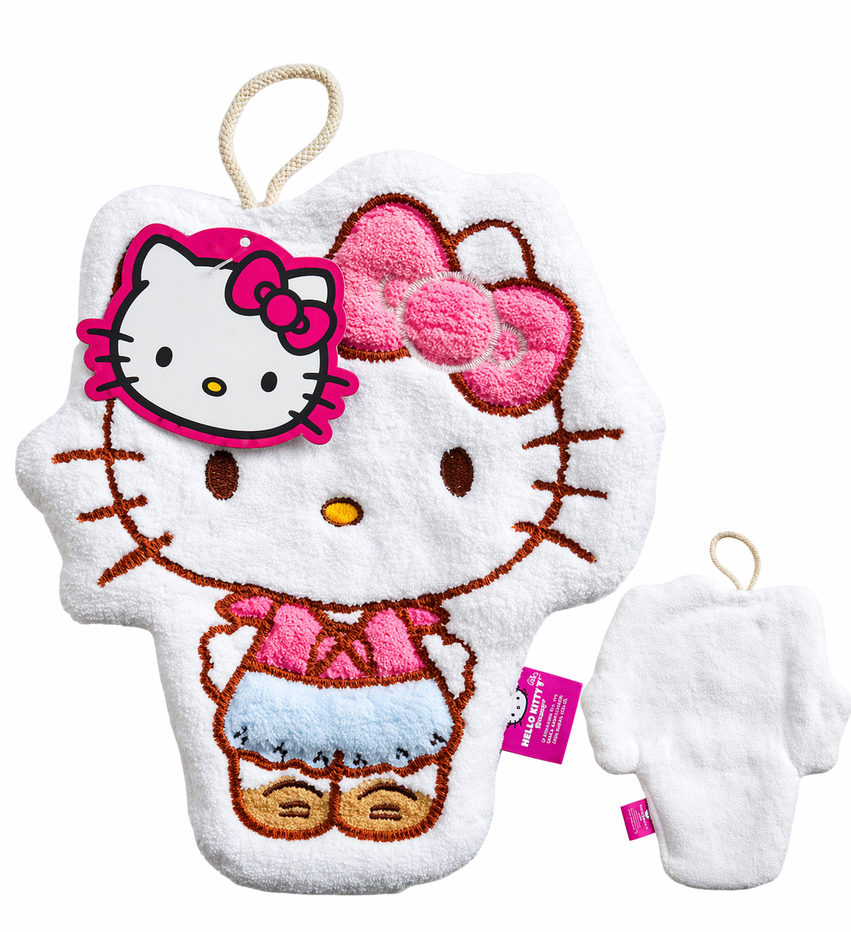 Toalla de mano hello kitty con colgador
