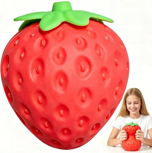 Squishy fresa XXL antiestrés apretable