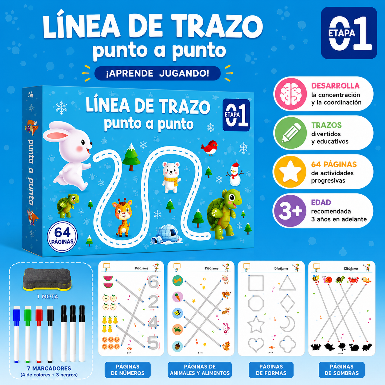 Libro línea de trazo + accesorios