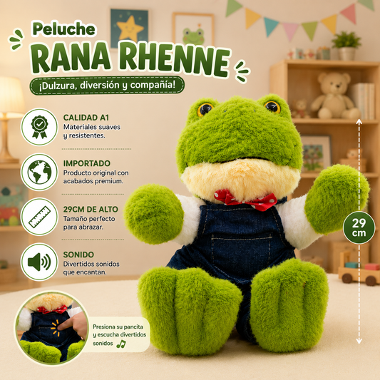 Peluche musical rana rhenne