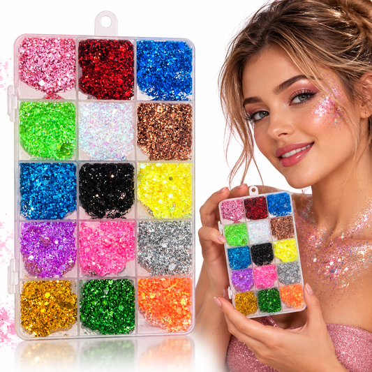 Glitter gel caja x colores variados