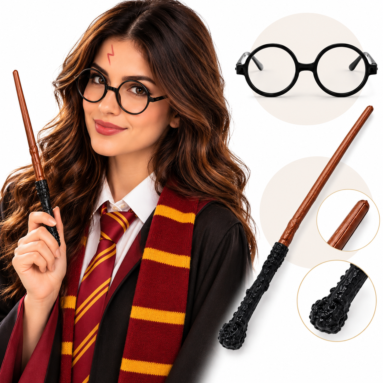 Set disfraz harry potter - varita y lentes
