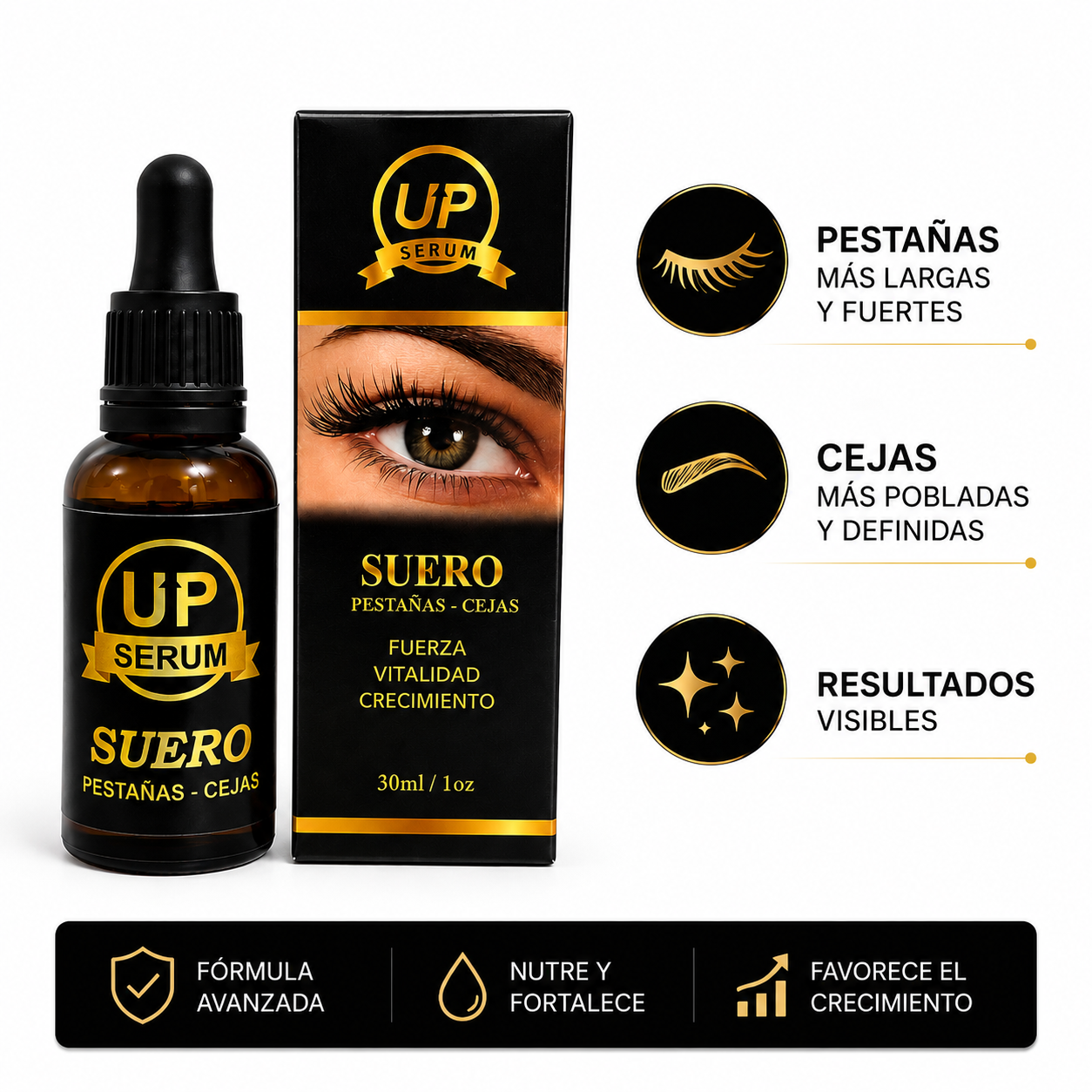 Serum para alargar pestañas y cejas