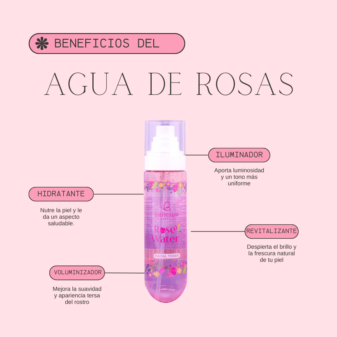 Agua de Rosas - Tónico Facial BelleSpa