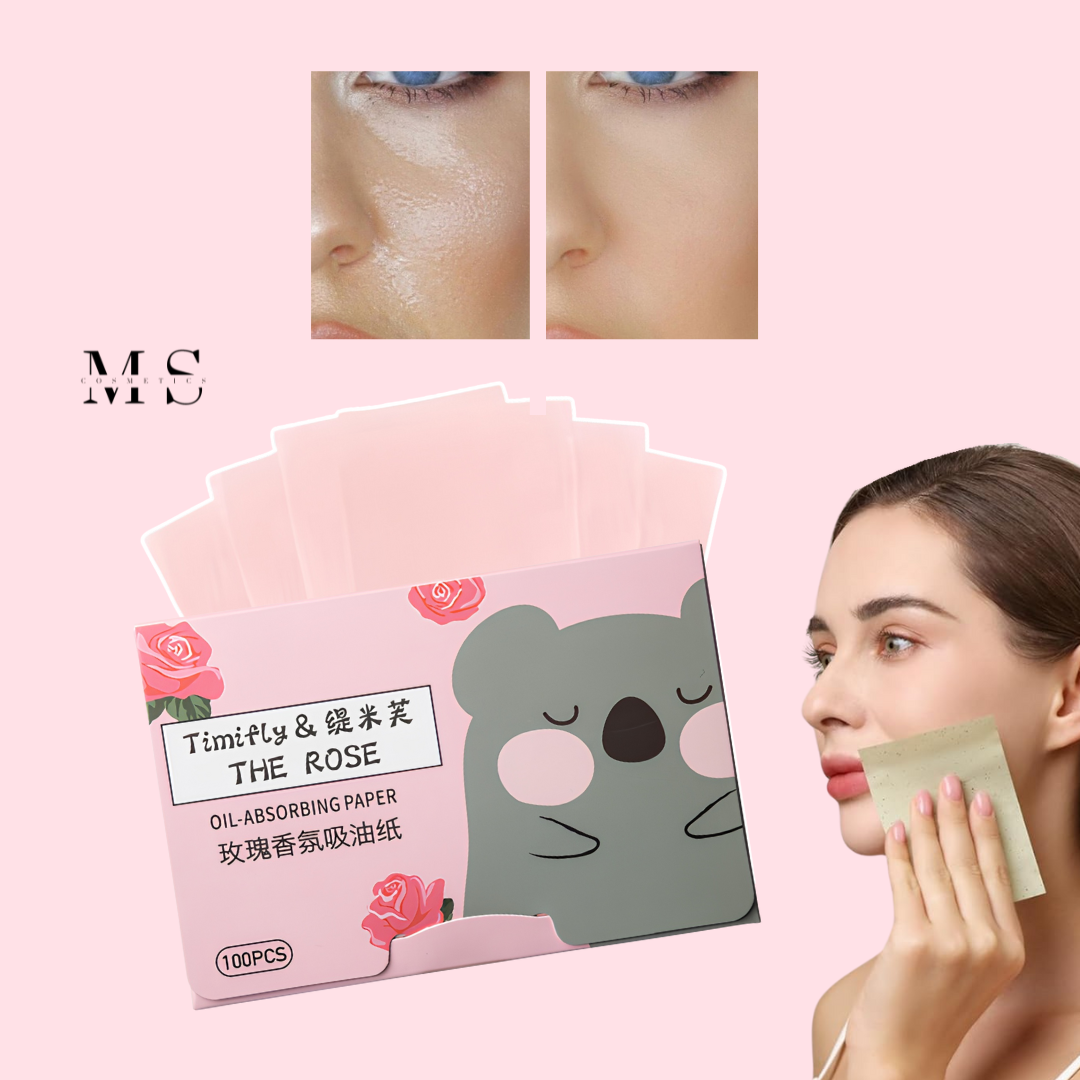 Papel absorbente de grasa facial